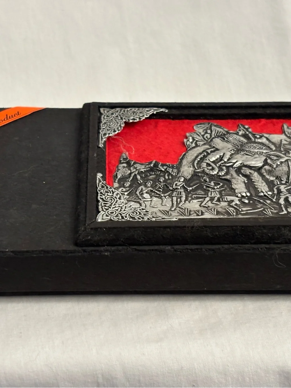 Vintage Thailand Siamese Rosewood Chopsticks & Rests Boxed Souvenir Gift Set